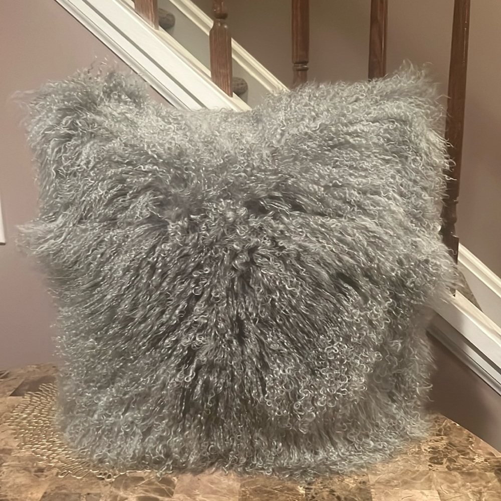 Williams Sonoma Lamb Fur Pillow Cover